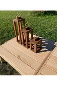 Mumluk 3’lü Ceviz Rengi Dekoratif Set - 1