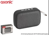 Asonic Gümüş Bluetooth 3W TF-USB Destekli Speaker Hoparlör - 1