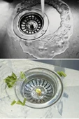 BUFFER® Paslanmaz Çelik Mutfak Evye Lavabo Süzgeci Lavabo Gideri Atık Gıda Tıpası - 7