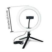 10inç 26cm Youtube Instagram Tiktok Selfie  Stüdyo Video Fotoğraf Ring Light  Tripod Led Hal thumbnail 10