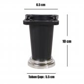 Yıldız Mobilya Masa Puf Sehpa TV Ünitesi Ayağı Siyah Baza Ayak 10 cm (4 Adet) - 3