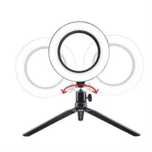 10inç 26cm Youtube Instagram Tiktok Selfie  Stüdyo Video Fotoğraf Ring Light  Tripod Led Hal thumbnail 4