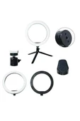 10inç 26cm Youtube Instagram Tiktok Selfie  Stüdyo Video Fotoğraf Ring Light  Tripod Led Hal thumbnail 11