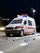 Metal Çek Bırak Sesli ve Işıklı Ambulans ( 1/36 Ölçek ) thumbnail 3