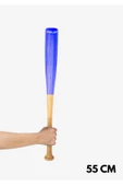 Beyzbol Sopası 55 Cm Dişbudak Ağacından Kırılmaz Bezbol Sopası Lacivert - 1