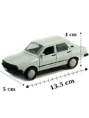 Metal Çek Bırak Toros Araba Beyaz Sesli ve Işıklı ( 1/36 Ölçek ) thumbnail 3