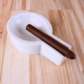 Perlotus Porselen Beyaz Şeffaf Sırlı Puro Küllüğü 1. Sınıf Sert Porselen 10 cm - 5