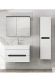 Alfa Banyo ALPİ (80+35) 115 cm MDF Boy Dolaplı Lavabolu Banyo Dolabı Seti--HAZIR KURULU-- - 3