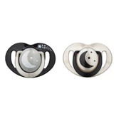 Mamajoo Sterilizasyon&Saklama Kutulu Black&Pearl Desenli İkili Ortodontik Emzik/6 Ay+ - 1