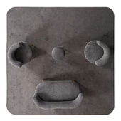 PANDA Çay Seti Koltuk Takımı,Berjer Ve Puf (Ofis Balkon Cafe Bahçe Salon Mobilyası) (4) Lü Takım  Renkli thumbnail 3