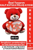 Özel Seri Kız Arkadaş Sevgiliye Hediyelik Sevgililer Günü Özel Gün KALP KUTULU Kırmızı PELUŞ AYICIK thumbnail 1