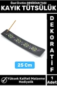 Özel Yüksek Kalite Dekoratif Hediyelik Yoga Chakra Meditasyon Pozitif Enerji OBSİDİAN TAŞI Tütsülük - 1