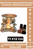Premium Yüksek Kaliteli Dekoratif Şık Hediyelik Aromaterapi Kolay Temizlenir Polyester Buhurdanlık - 1