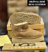 UGG AÇIK KAHVERENGİ YÜKSEK TABAN DERİ BOT - 1