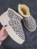 UGG YÜKSEK TABAN KREM LEOPAR BOT - 1