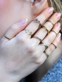 Eklem Yüzük Antik Model 10'lu Ayarlanabilir Eklem Yüzük Seti euy51 thumbnail 1