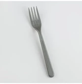 Plastik Gri Renkli Lüx Parti Doğum Günü Çatal - 18 Cm. - 25 Adetlik 10 Paket - 2