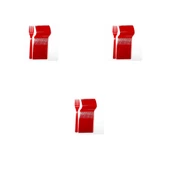 Plastik Kırmızı Renkli Lüx Parti Doğum Günü Çatal - 18 Cm. - 25 Adetlik 3 Paket thumbnail 1