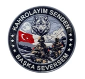 BOZKURT ASKER  PEÇ ,KAHROLAYIM SENDEN BAŞKA SEVERSEM  - Arma - TPU Patch - 1