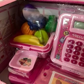 Çocuk Süper Market Pembe Yazar Kasalı Oyuncak - Mavi Su Dünyası - 4