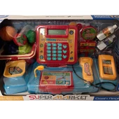 Çocuk Süper Market Yazar Kasalı Oyuncak - Mavi Su Dünyası thumbnail 1