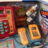 Çocuk Süper Market Yazar Kasalı Oyuncak - Mavi Su Dünyası thumbnail 5