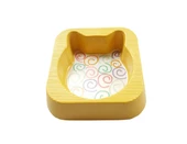 Bobo Bambu Kedi Köpek Mama ve Su Kabı BO-3182 500 ML Sarı - 1