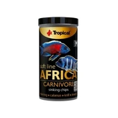 Tropical Softline Africa Carnivore Afrika Balıkları için Batan Yumuşak Taneli Cips Balık Yemi 100 Ml 52 Gr - 1