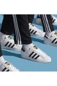 ADİDAS SÜPERSTAR  BEYAZ SİYAH UNİSEX SNEAKER AYAKKABI - 1
