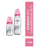 Bambino 2'li Cam Biberon Seti T-090Pembe - 1