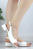 3 Cm Topuklu Sandalet Beyaz1 - 19705.264. - 4