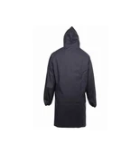 Deri Yağmurluk Siyah Pardesü Boy Polarlı Astar Su Ve Rüzgar Geçirmez - 3