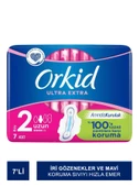 Orkid Ultra Extra Uzun -Boy 2- Kanatlı Hijyenik Ped 7 Ped - 1