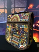 Terme otantik dik yamalı motif kadın omuz çantası - 4