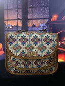 Kilim motif terme otantik kadın omuz çantası - 4