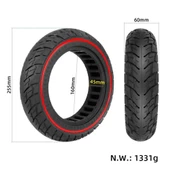 10x2.5 inç Dolgu Lastik Kırmızı Şeritli Scooter Lastiği - 4