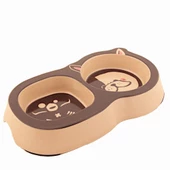 Bobo Bambu İkili Mama ve Su Kabı BO-3140Z ( 200+250ml )Köpek Desenli thumbnail 2