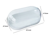 Ekmeklik Plastik Ekmek Kutusu Ekmek Dolabı Kapaklı Geniş Hacimli-Beyaz - 3
