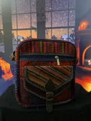 Kilim dokuma otantik bordo askılı omuz çantası - 2