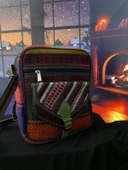 Kilim dokuma otantik bordo askılı omuz çantası - 1