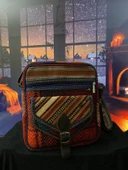 Kilim dokuma otantik bordo askılı omuz çantası - 3