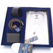 Yorkshire Polo Club Pamuk Gömlek Cüzdan Kravat Kemer Ceyiz Seti - 3