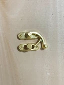 Orta Boy 2 Adet Yay Gözü Kancalı Kilit 28x33 mm Sarı Kutu Kilit - 4