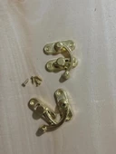 Orta Boy 2 Adet Yay Gözü Kancalı Kilit 28x33 mm Sarı Kutu Kilit - 3
