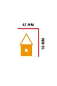 KÜÇÜK ÜÇGEN TABLO ÇERÇEVE ASKISI VE VİDALARI 10 ADET 12X18 MM - 3