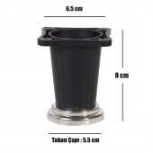 Yıldız Mobilya Masa Puf Sehpa TV Ünitesi Ayağı Siyah Krom Baza Ayak 8 cm (4 Adet) thumbnail 3
