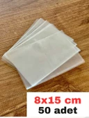 8X15 CM MİNİ ŞEFFAF JELATİN POŞET BANTSIZ DÜZ 50 ADET thumbnail 1