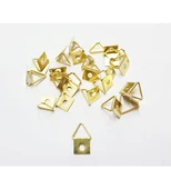 KÜÇÜK ÜÇGEN TABLO ÇERÇEVE ASKISI VE VİDALARI 10 ADET 12X18 MM - 2