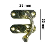 Orta Boy 2 Adet Yay Gözü Kancalı Kilit 28x33 mm Sarı Kutu Kilit - 2