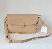 251MD152 Model Sarach Marka Nude Renk Zincir Detaylı Omuz Çantası - 2